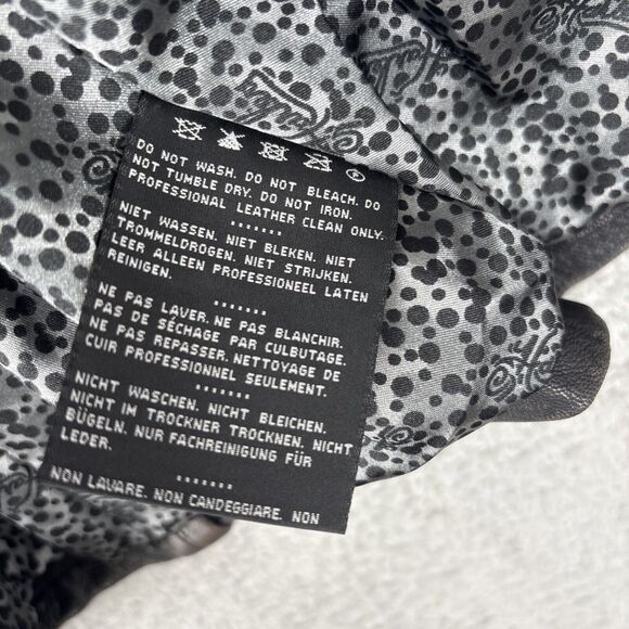 Harley-Davidson Women’s Black Core Washed Leather Biker Jacket XL Vented Side - Picture 16 of 16